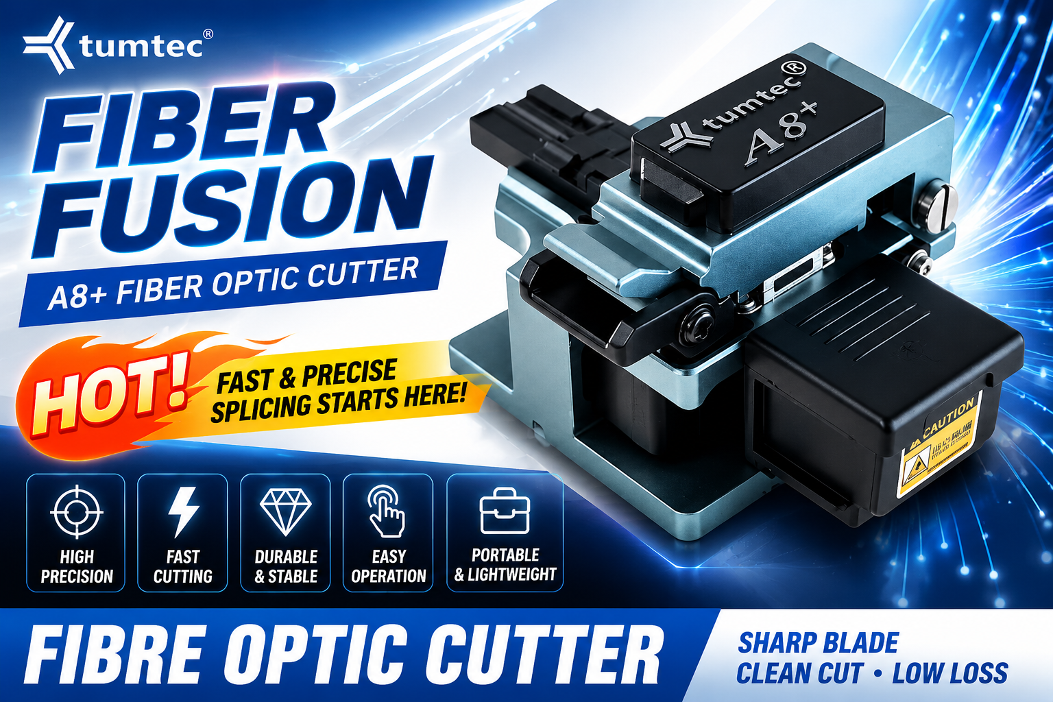 Pemotong Serat Optik Tumtec A8+
