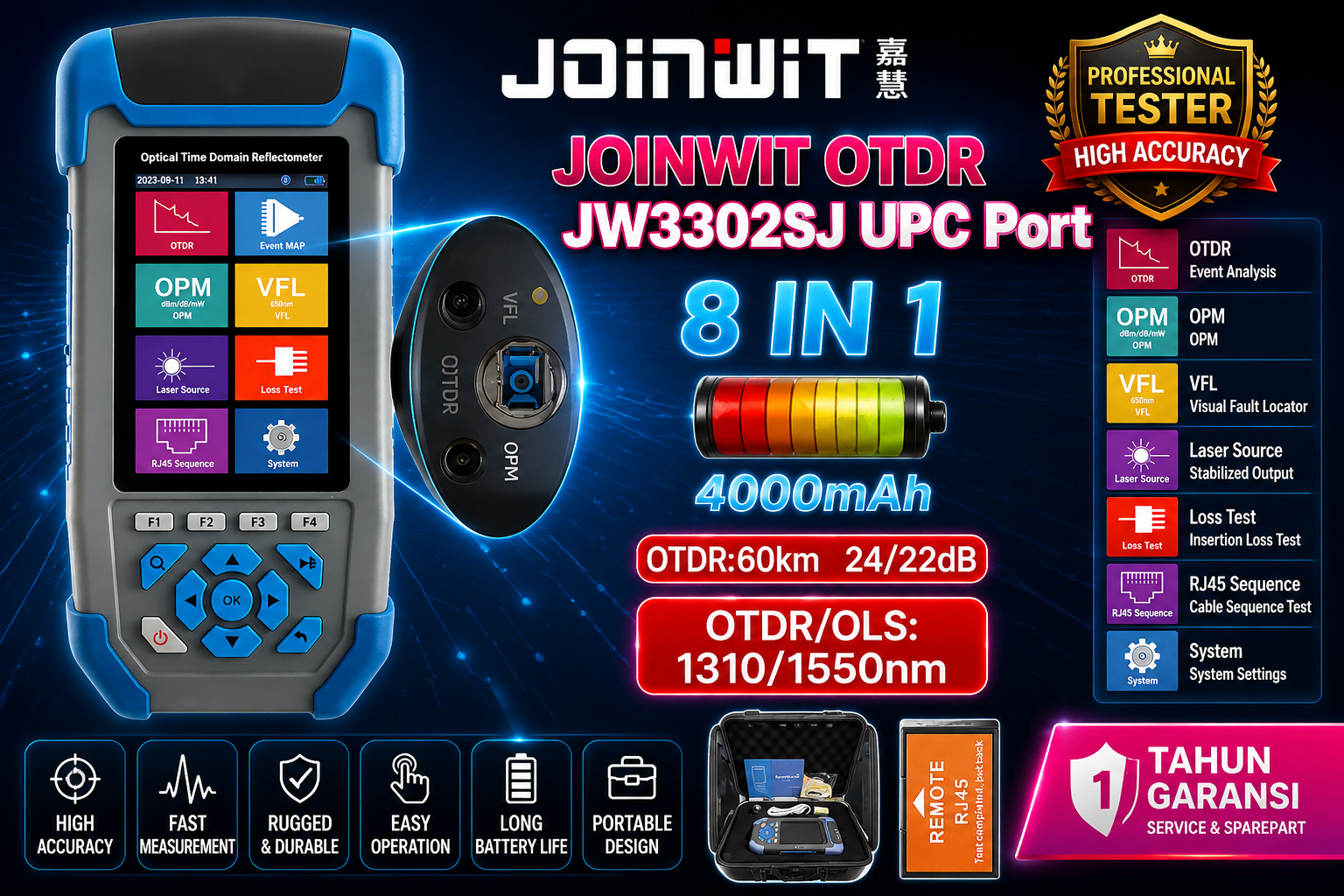 Joinwit Mini OTDR JW3302SJ 1310/1550 SC/FC