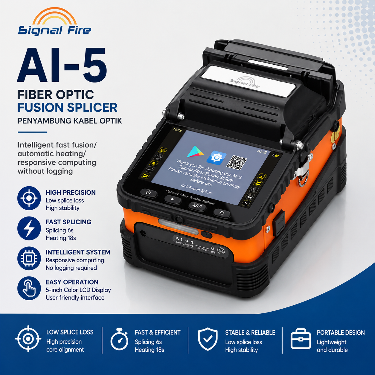 FO - Signal Fire AI-5 FTTH Fiber Optical Automatic Fusion Splicer