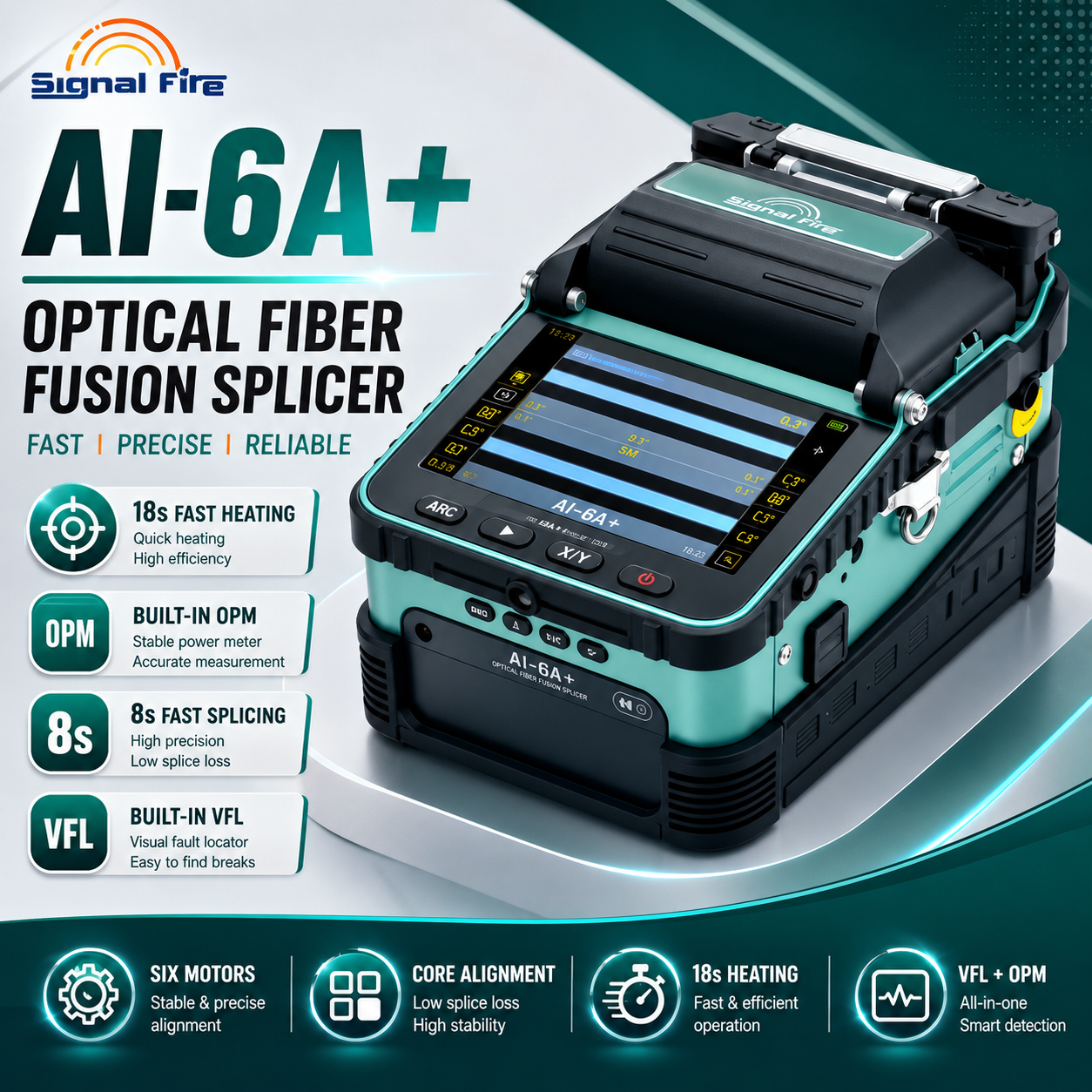 FO - Signal Fire AI-6A+ FTTH Fiber Optical Automatic Fusion Splicer Optik