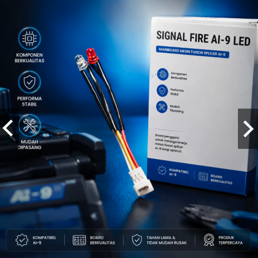 FO- Signal Fire AI-9 LED Lampu Splicer Original Putih Merah Bright Light