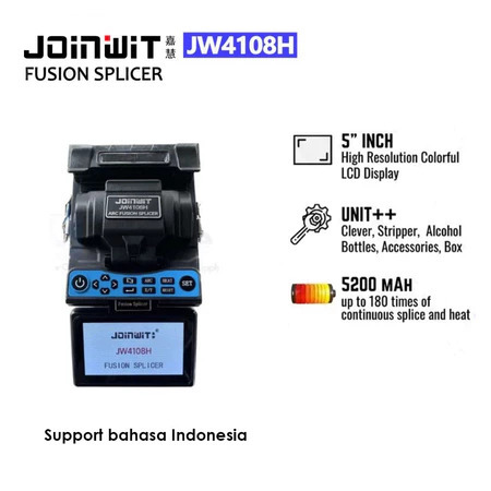 JOINWIT JW4108H Fusion Splicer 7s Splicing 15s Heating 4 Motor FTTH Fibre Welding FO