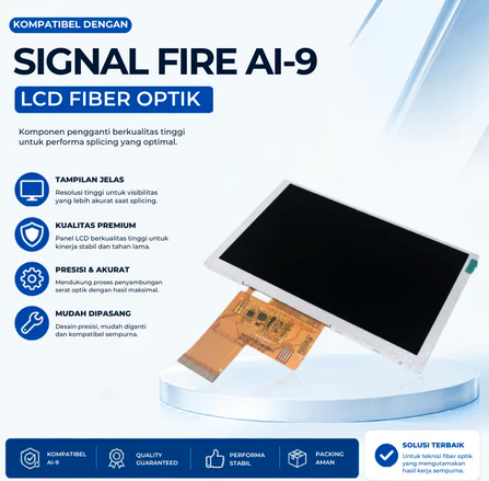 FO - LCD Screen Signal Fire AI-9 Sparepart Mesin Splicer Fiber Optik