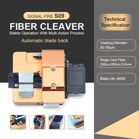 Signal Fire Fiber Cleaver S09 Cutting Fiber Knife FTTH Alat Potong Kabel Fiber Optik Pemotong